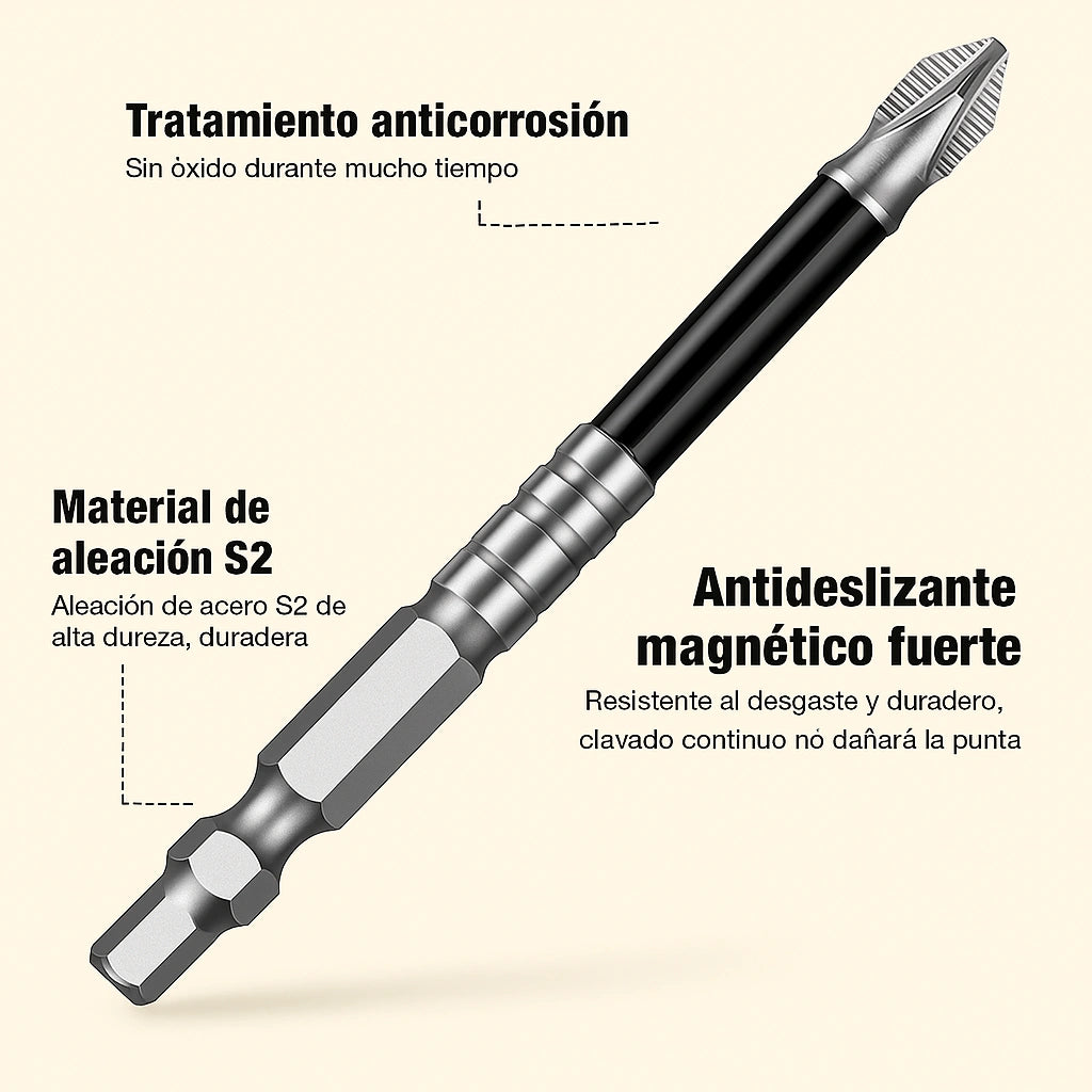 Set de 6 Puntas Magnéticas de alta Precisión antideslizante