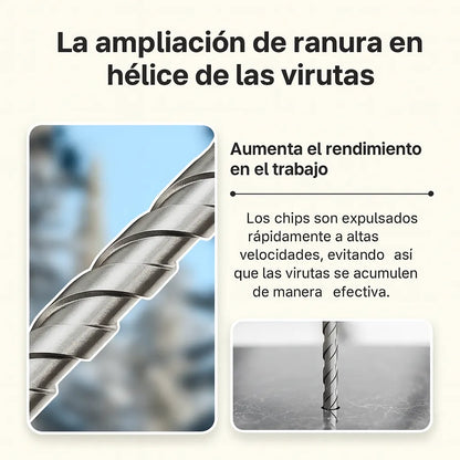 Set de 4 puntas multipropósito con 4 bordes dentados para abrir y ampliar agujeros
