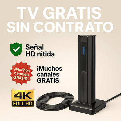 Antena HD-TV GRATIS ❌sin mensualidades NI INTERNET