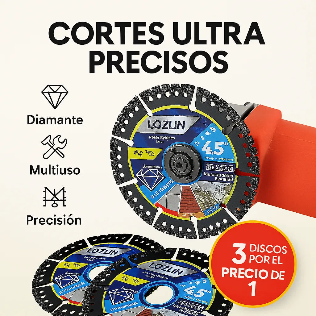 3 DISCOS DIAMANTADOS Multipropósito 4.5 "(115MM) - 🛑¡Cortes impecables sin límites!