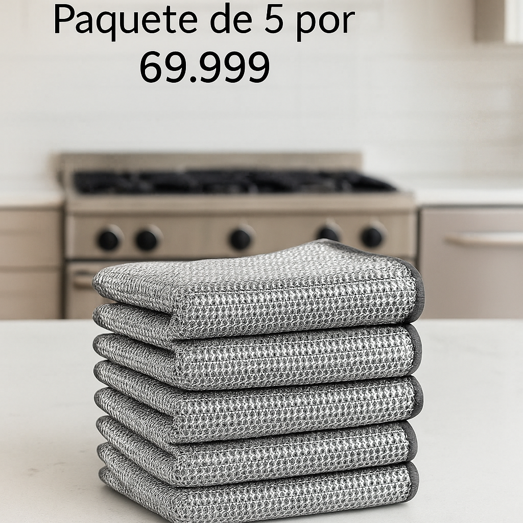 Lavavajillas-Paño de trapo que no raya ❌5 unidades