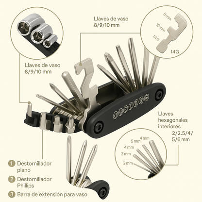 FixForce® Herramienta 16 en 1 Multiusos