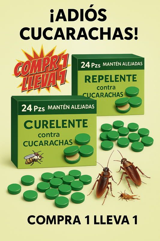 Gel mata de cucarachas (Compre 1 y llévese 1 gratis) 48 piezas