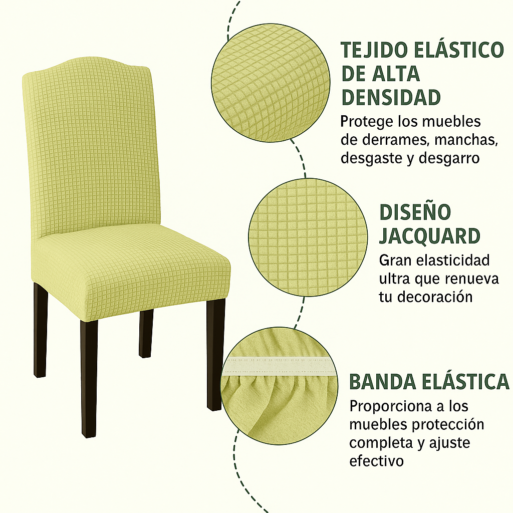 Fundas decorativas para sillas Bellaget™ 🔥 PAQUETE DE 4 UNIDADES
