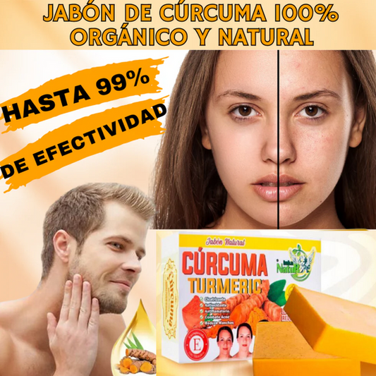 JABÓN DE CÚRCUMA 100% NATURAL ❌PAGA 2 LLEVA 3